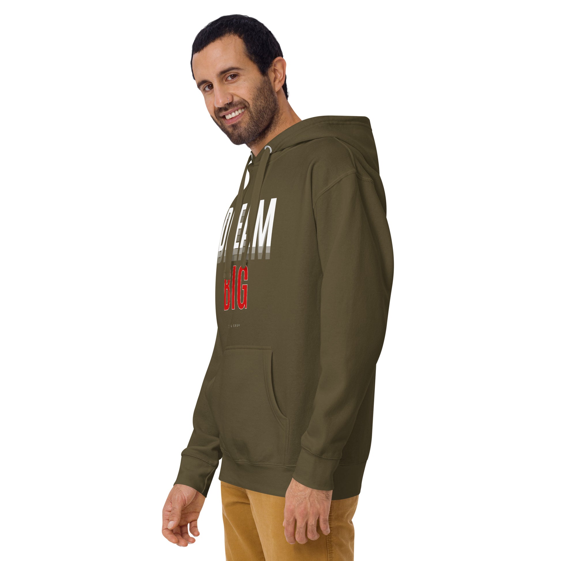 Skyline Dream Hoodie - Left Placement image 27: Team Royal version, size M with front view, left-side angle of the Dream Big range.