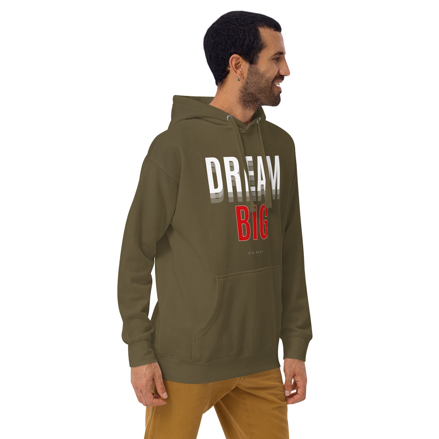 Skyline Dream Hoodie - Left Placement image 28: Team Royal version, size L with front view, right-side angle of the Dream Big range.