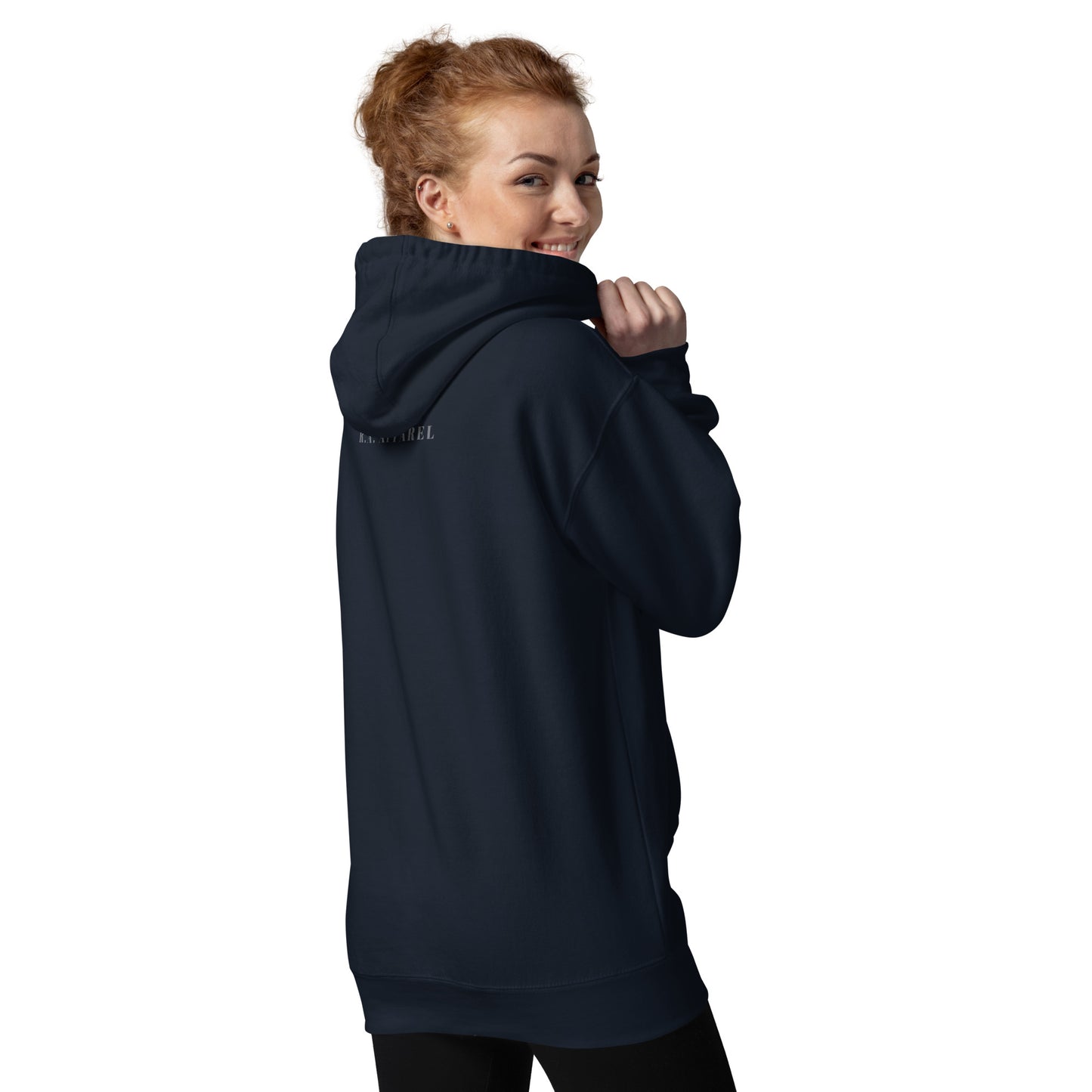 Noir Edge Hoodie - Left Placement product image 12 in Navy Blazer, size 3XL, with back view and left placement.