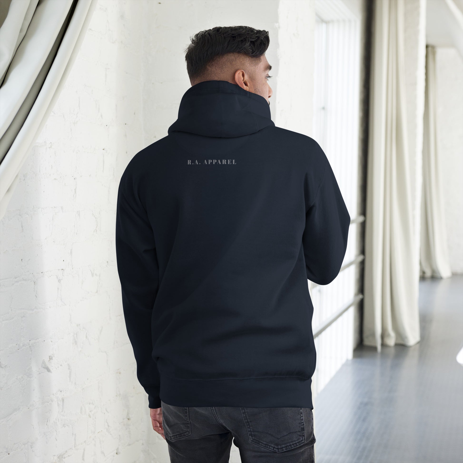 Fearless Hoodie - Left Placement image 12: Maroon version, size M with back view of the No Fear range.