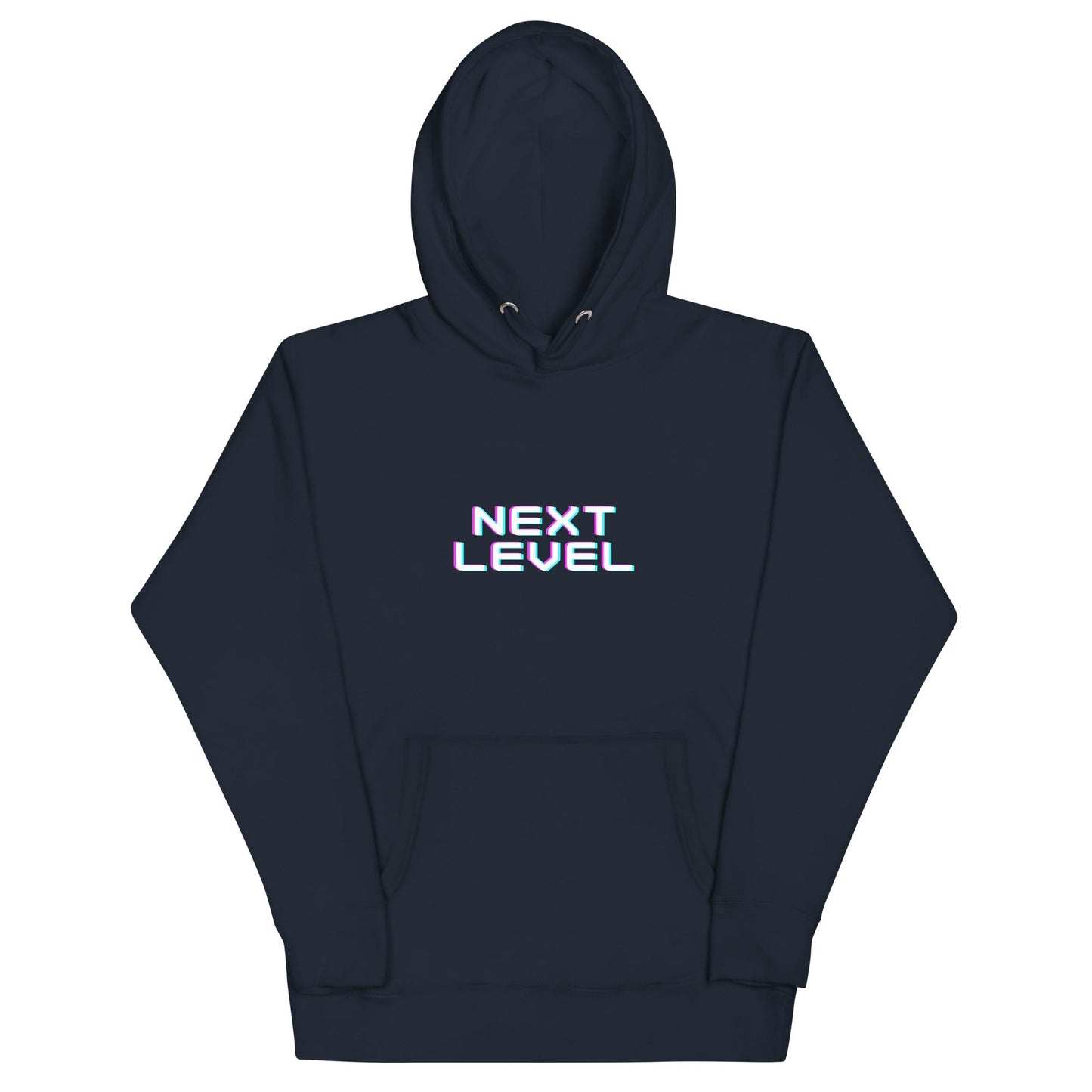 Ascender Hoodie - Left Placement image 2 in Black, size M, showing front view for the Next Level design.