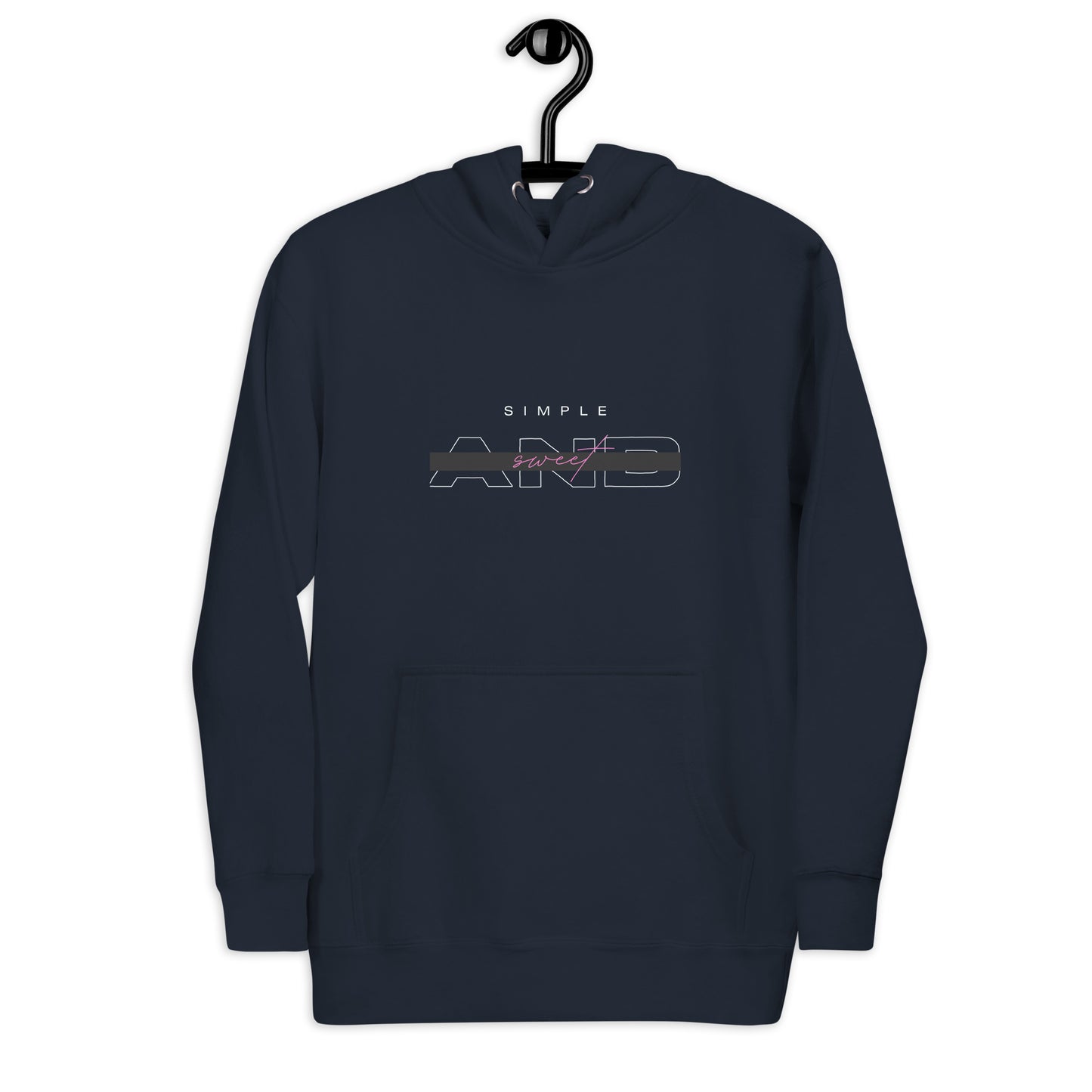 Sweet Minimal Hoodie - Left Placement product image 10 in Navy Blazer, size XL, with front view and left placement.