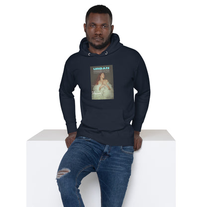 Urban Hoodie - Left Placement image 9 in Navy Blazer, size L, showing front view for the Urban design.
