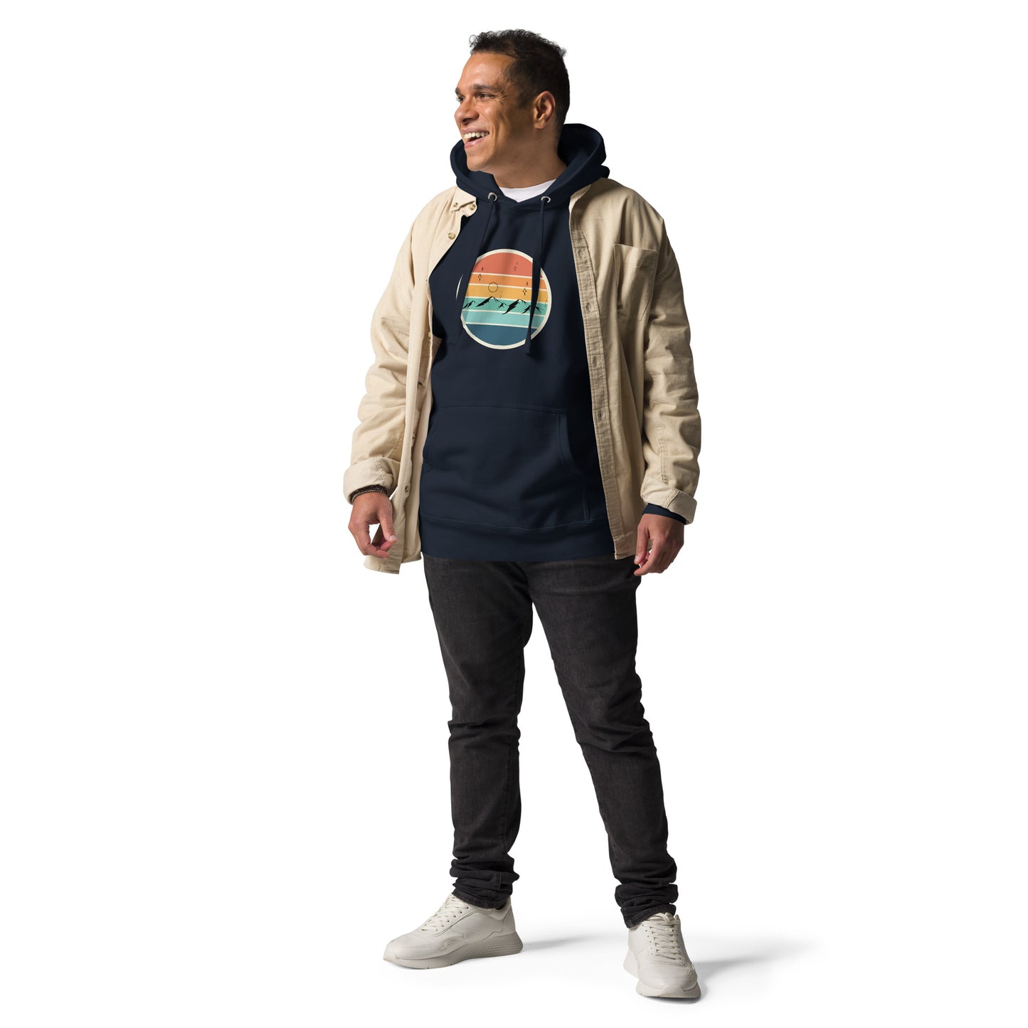 Summitline Hoodie - Left Placement by R.A. Apparel, image 11, front view, Navy Blazer, size 2XL, left placement.