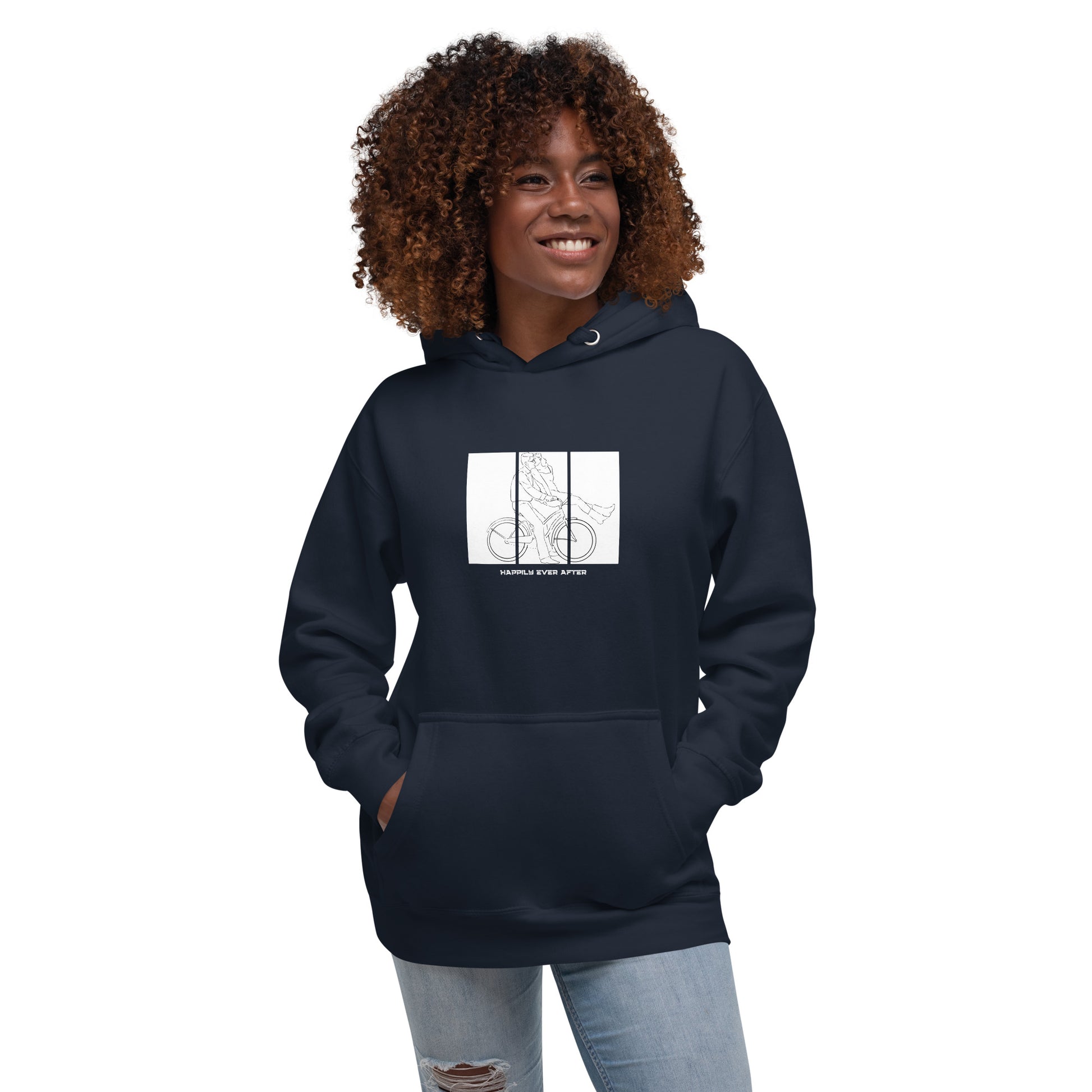 Ever After Hoodie - Left Placement by R.A. Apparel, image 21, front view, Charcoal Heather, size L, left placement.
