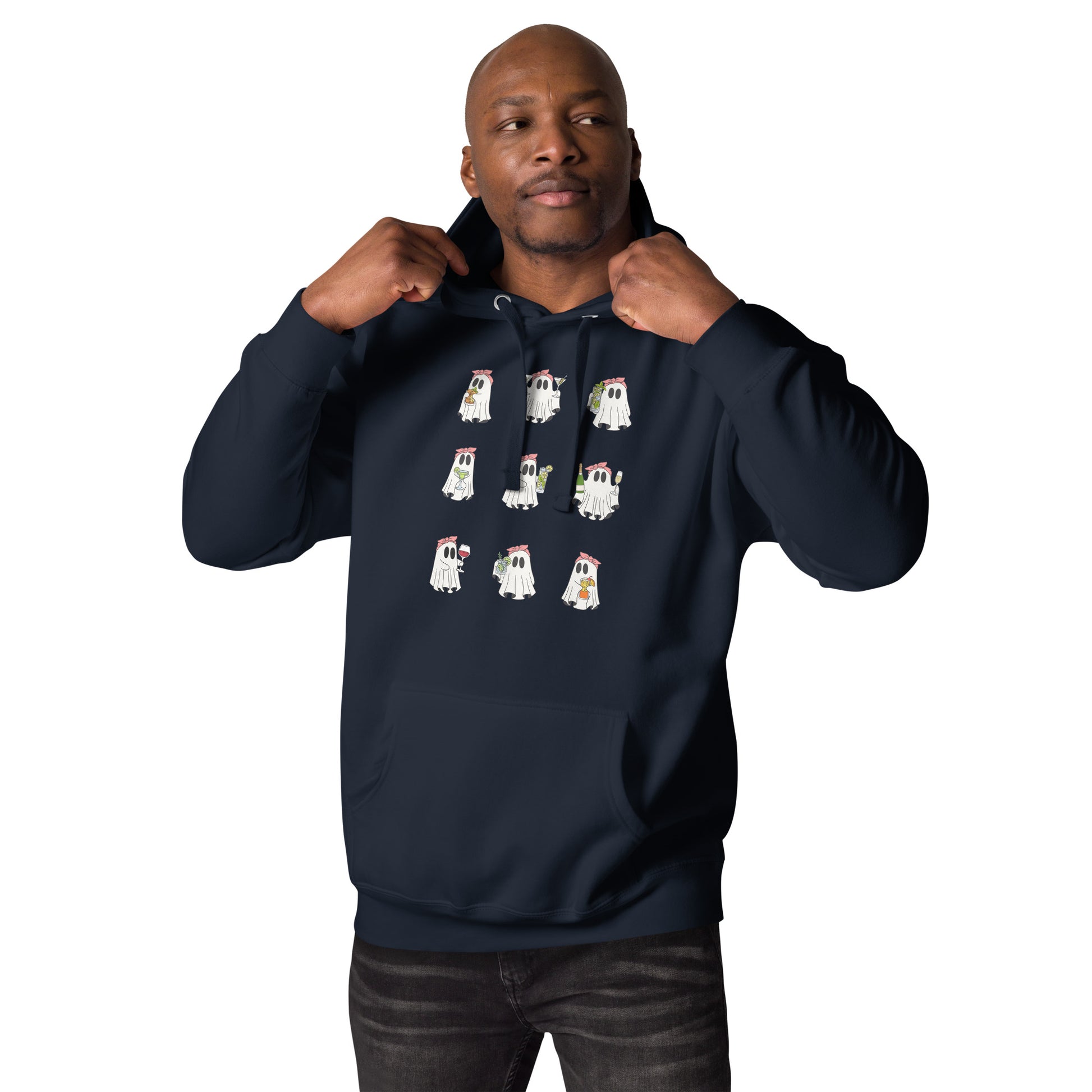 Little Haunts Hoodie - Left Placement product image 11 in Maroon, size L, with front view and left placement.