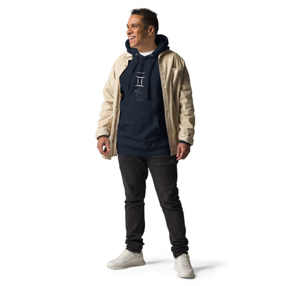 Twin Signal Hoodie - Left Placement image 3: Black version, size L with front view of the Gemini range.
