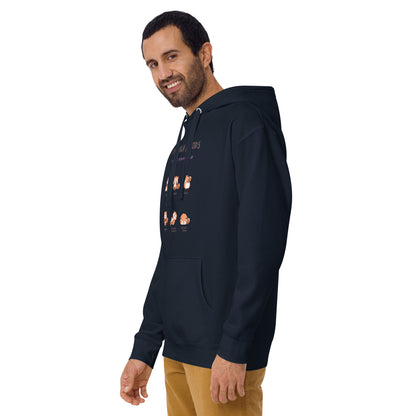 Image 23 of Team Royal Mood Diary Hoodie - Left Placement, size L, with My Daily Moods artwork visible in front view, left-side angle.