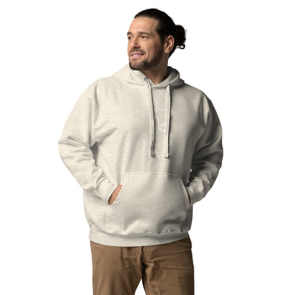 Montaire Hoodie image 58: Dusty Rose version, size L with front view of the Capricorn range.