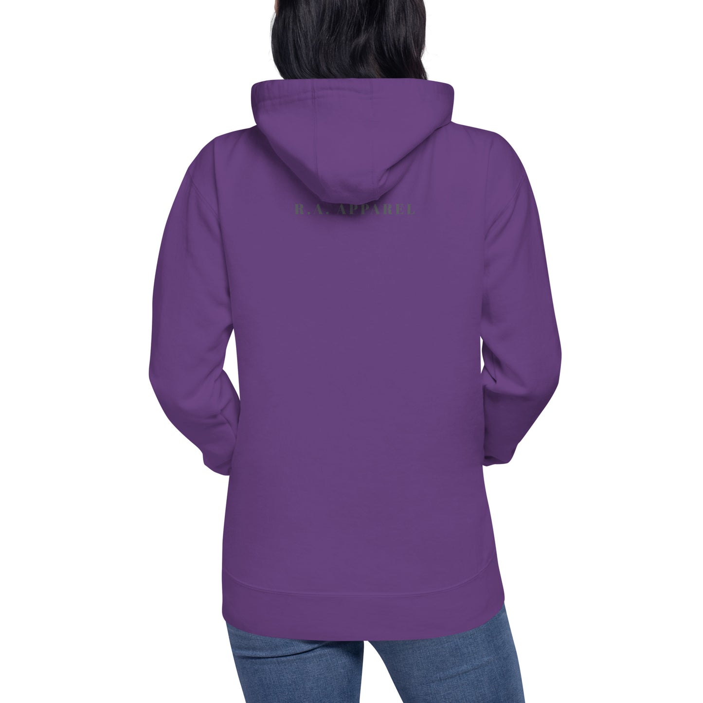 Grace Mark Hoodie - Left Placement image 29 in Vintage Black, size 2XL, showing back view for the Blessed design.