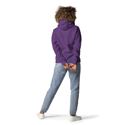 Bellevie Hoodie - Left Placement image 17: Maroon version, size 2XL with back view of the Beautiful Life range.