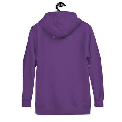 Sweet Minimal Hoodie - Left Placement by R.A. Apparel, image 24, back view, Vintage Black, size 3XL, left placement.