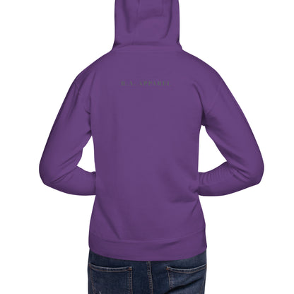 Limitless Hoodie - Left Placement image 16 in Charcoal Heather, size XL, showing back view for the No Limits design.