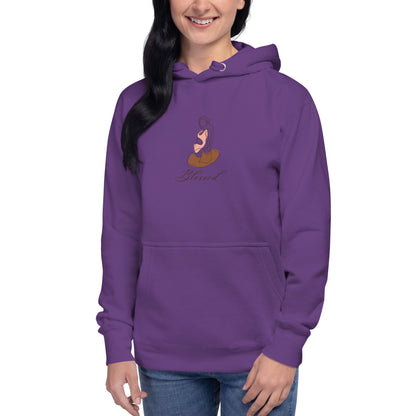 Grace Mark Hoodie - Left Placement image 28 in Vintage Black, size XL, showing front view for the Blessed design.