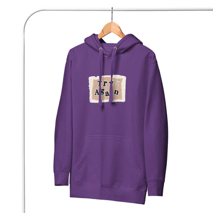 Retry Hoodie - Left Placement by R.A. Apparel, image 17, front view, Maroon, size 2XL, left placement.