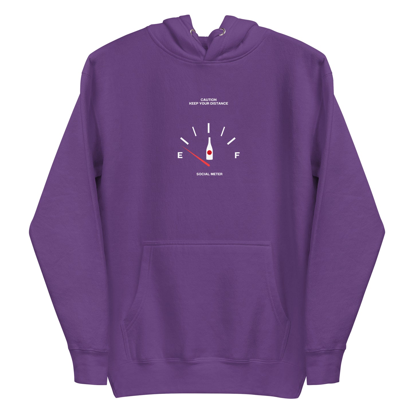 Social Static Hoodie - Left Placement by R.A. Apparel, image 15, front view, Charcoal Heather, size L, left placement.