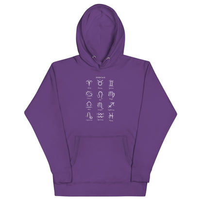 Astral Circle Hoodie - Left Placement by R.A. Apparel, image 17, front view, Maroon, size 2XL, left placement.