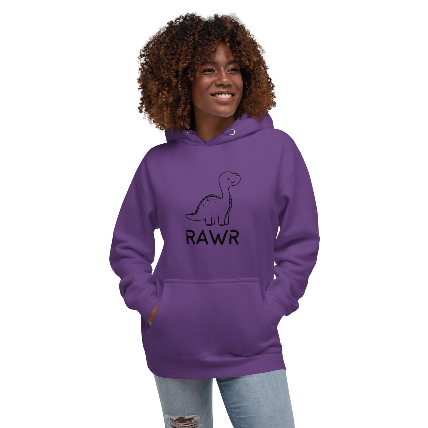 Wild Call Hoodie - Left Placement image 15 in Team Royal, size L, showing front view for the Rawr design.