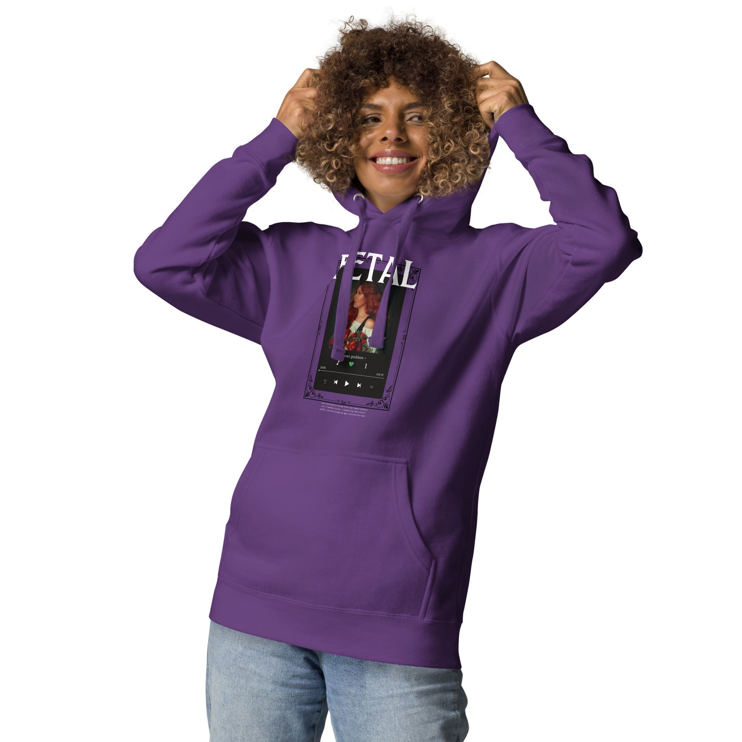 Image 17 of Maroon Petaline Hoodie - Left Placement 52, size 2XL, with Petal artwork visible in front view.