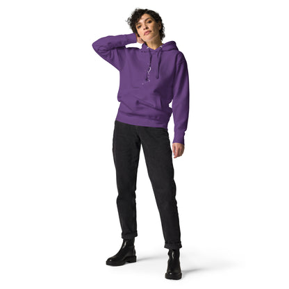 Image 17 of Charcoal Heather Solmane Hoodie - Left Placement, size M, with Leo artwork visible in front view.