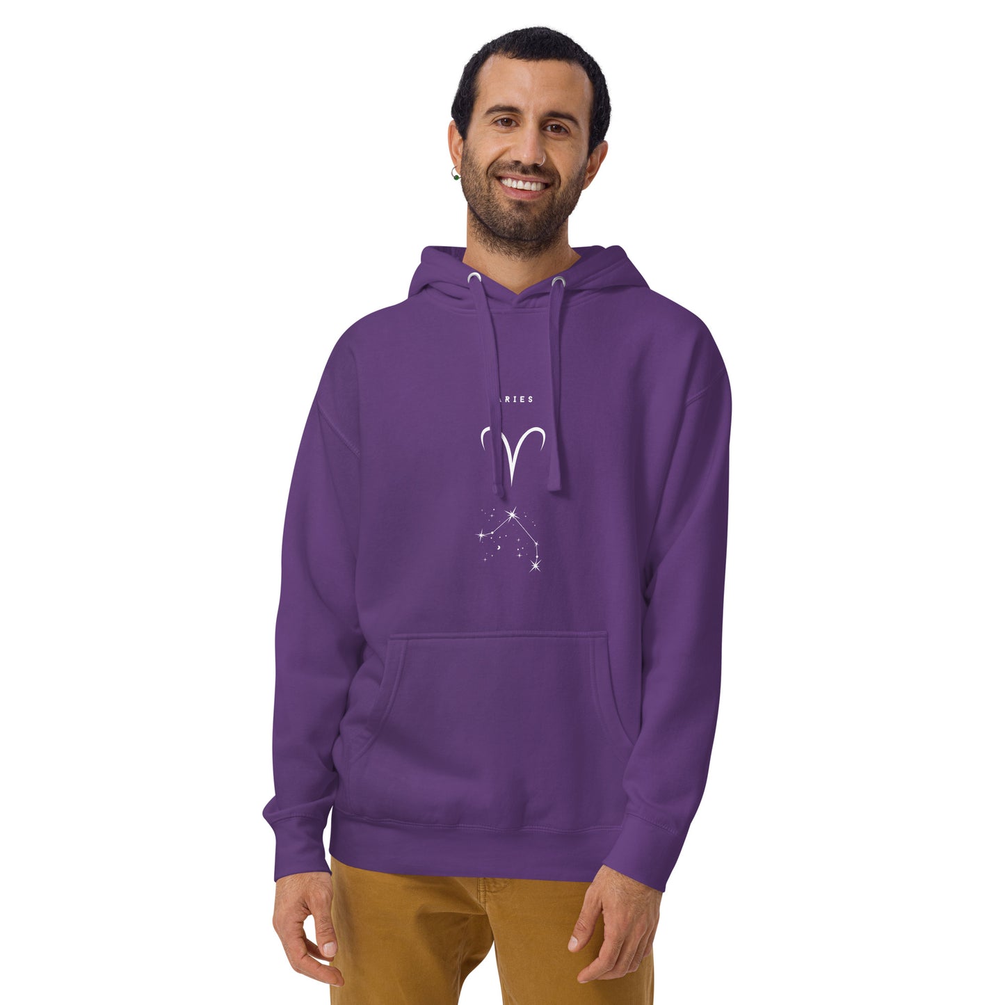 Marsborne Hoodie - Left Placement image 28: Vintage Black version, size XL with front view of the Aries range.
