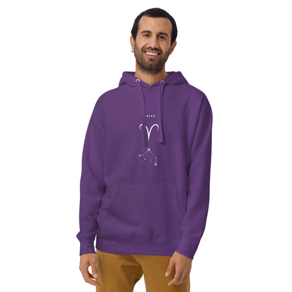 Marsborne Hoodie - Left Placement image 28: Vintage Black version, size XL with front view of the Aries range.