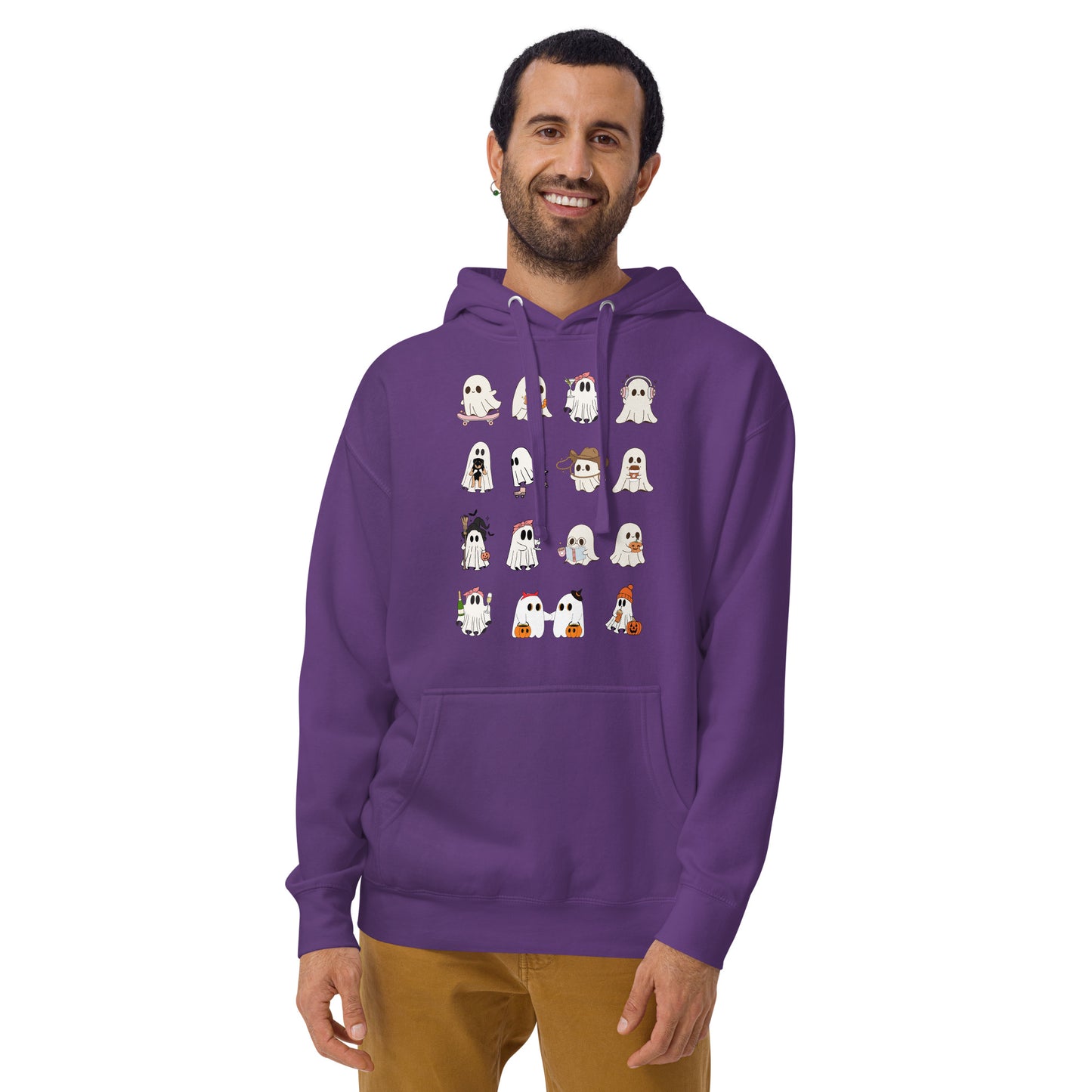 Spectral Hoodie - Left Placement product image 37 in Purple, size S, with front view and left placement.