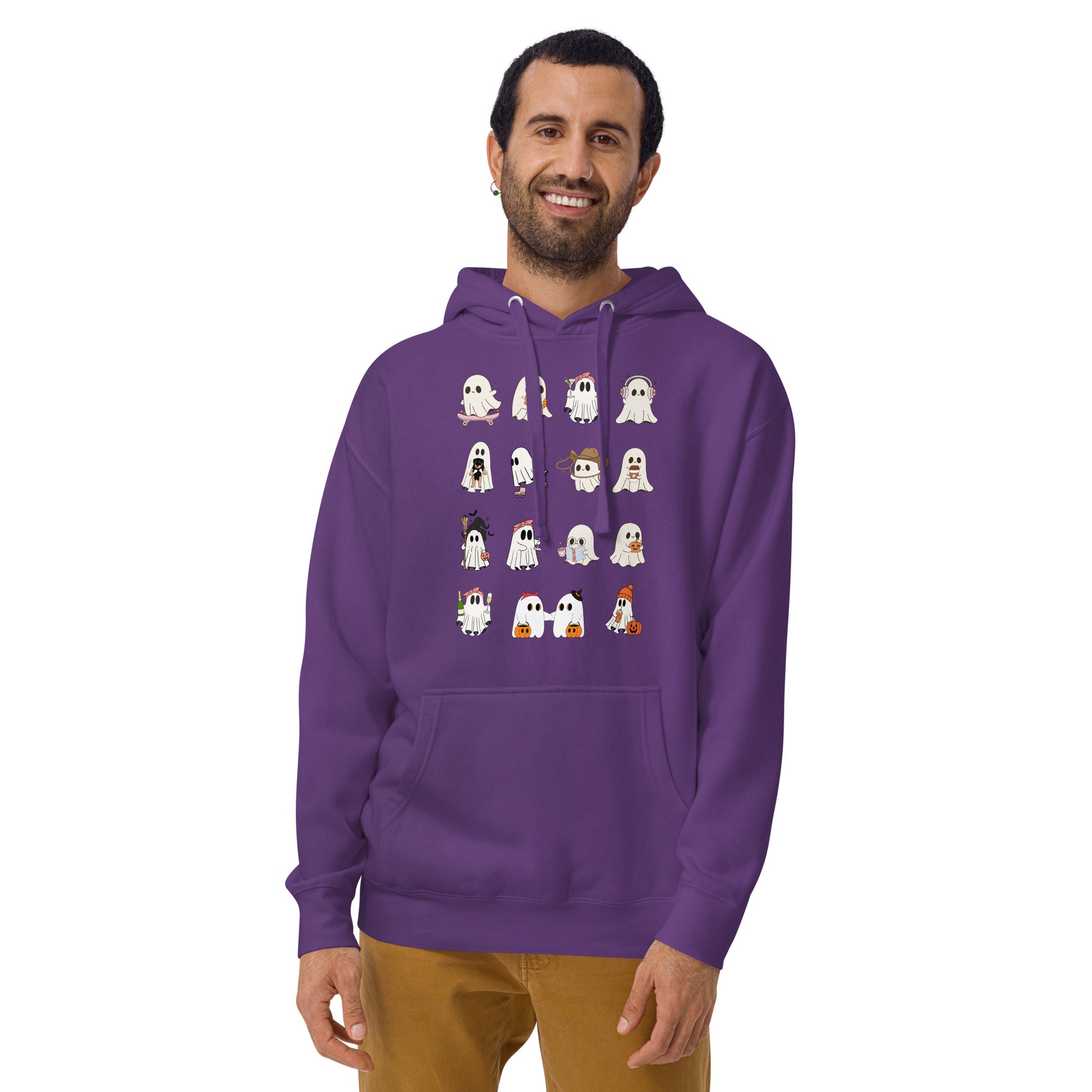 Spectral Hoodie - Left Placement product image 37 in Purple, size S, with front view and left placement.