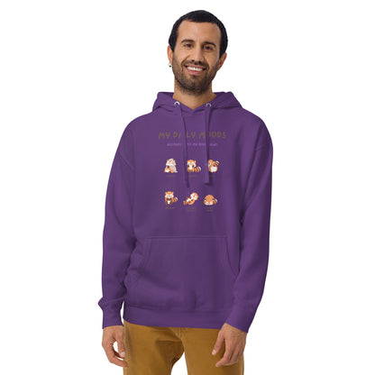 Mood Diary Hoodie - Left Placement image 37 in Team Red, size S, showing front view for the My Daily Moods design.