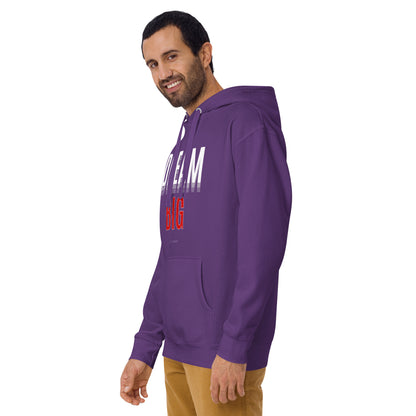 Skyline Dream Hoodie - Left Placement by R.A. Apparel, image 35, front view, left-side angle, Purple, size 2XL, left placement.