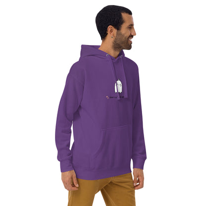 Cute Haunt Hoodie - Left Placement image 40 in Purple, size XL, showing front view, right-side angle for the Too Cute to Spook design.