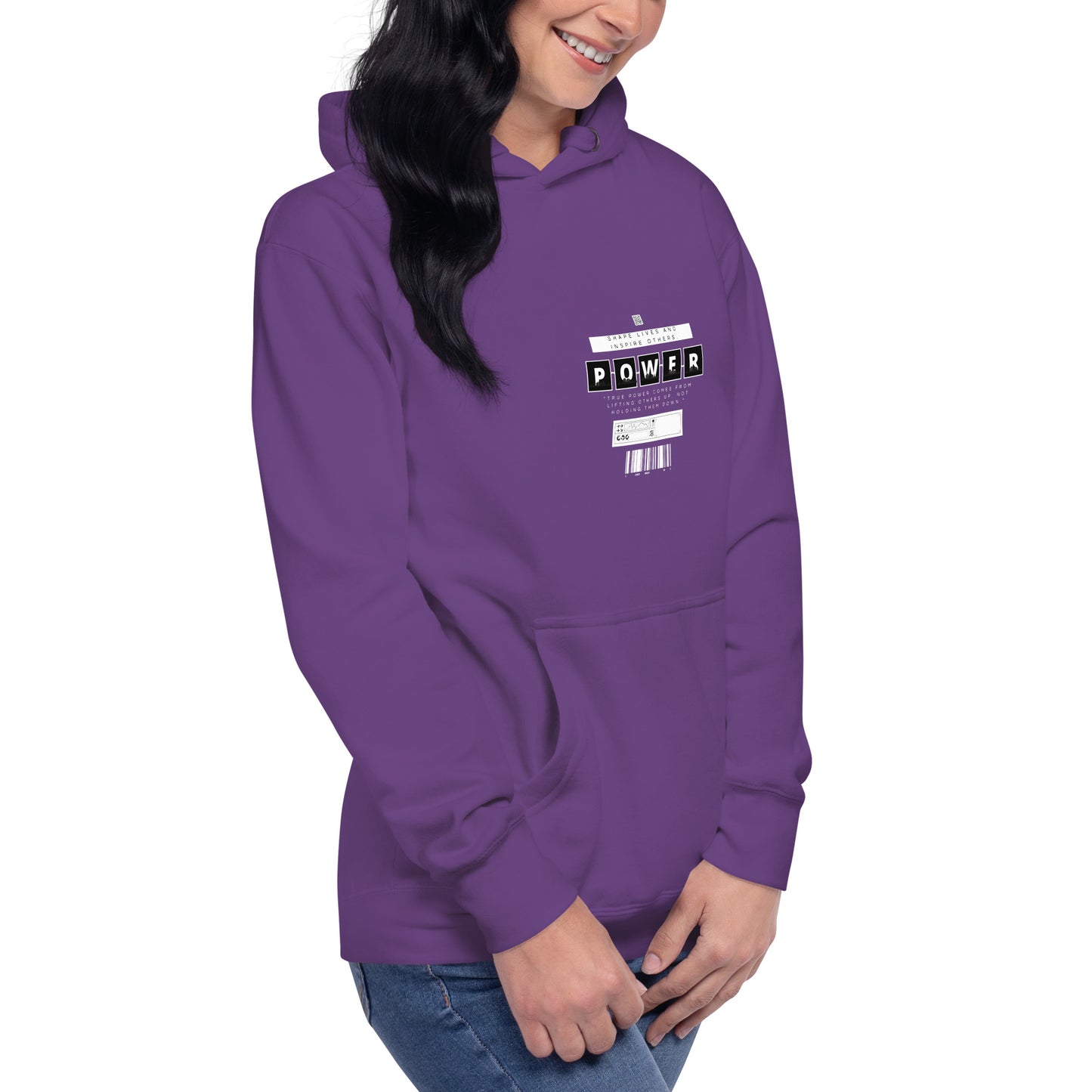Impact Form Hoodie - Left Placement image 68: Carbon Grey version, size M with front view, right-side angle of the Shape Lives range.