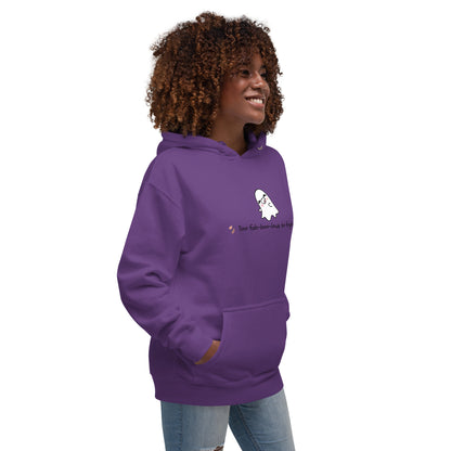 Boo Luxe Hoodie - Left Placement image 32 in Military Green, size M, showing front view, right-side angle for the Fa Boo Lous design.