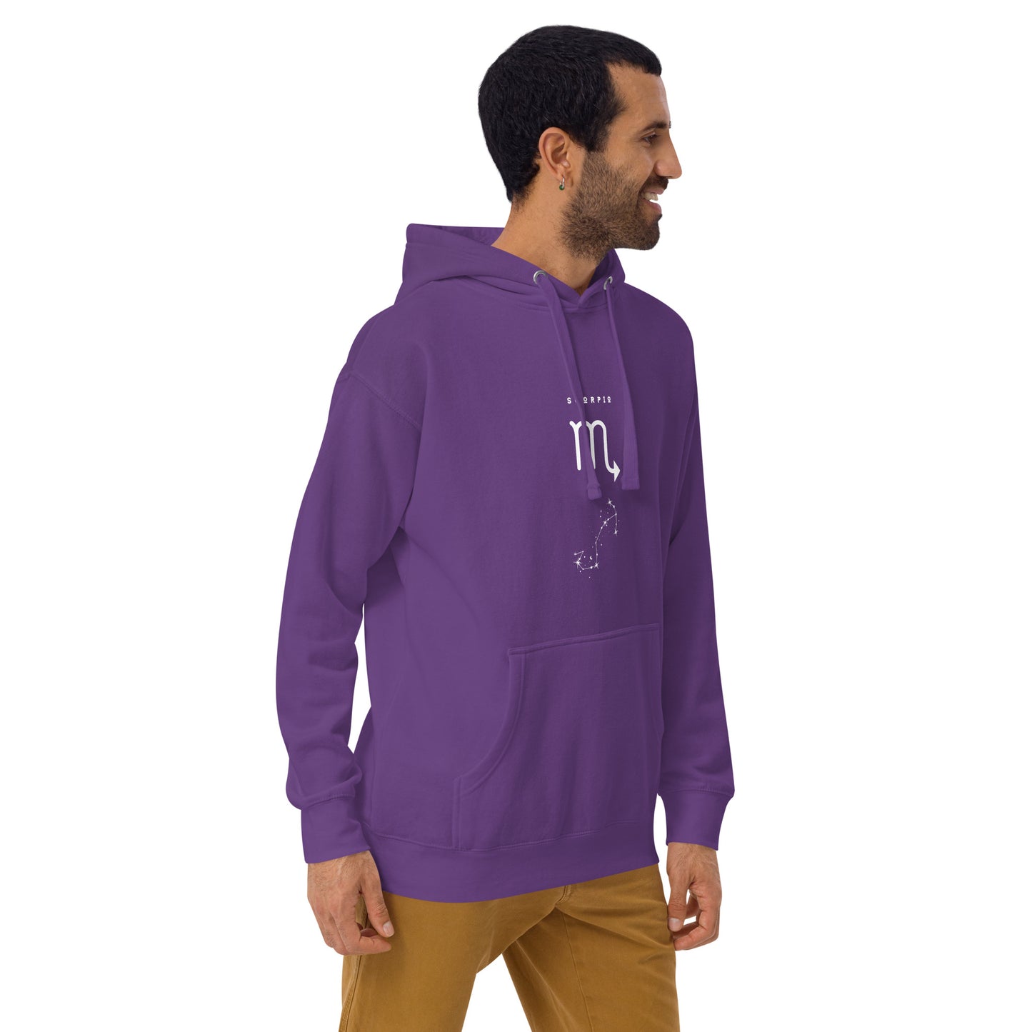 Sabletide Hoodie - Left Placement image 28 in Team Royal, size L, showing front view, right-side angle for the Scorpio design.