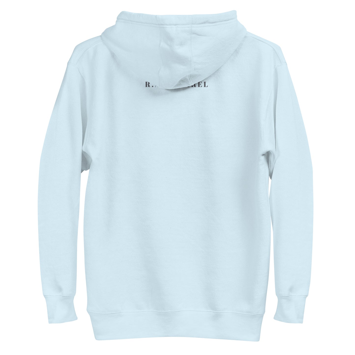 Social Static Hoodie - Left Placement image 18: Charcoal Heather version, size 3XL with back view of the Social Meter range.