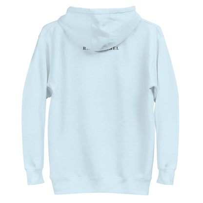 Social Static Hoodie - Left Placement image 18: Charcoal Heather version, size 3XL with back view of the Social Meter range.