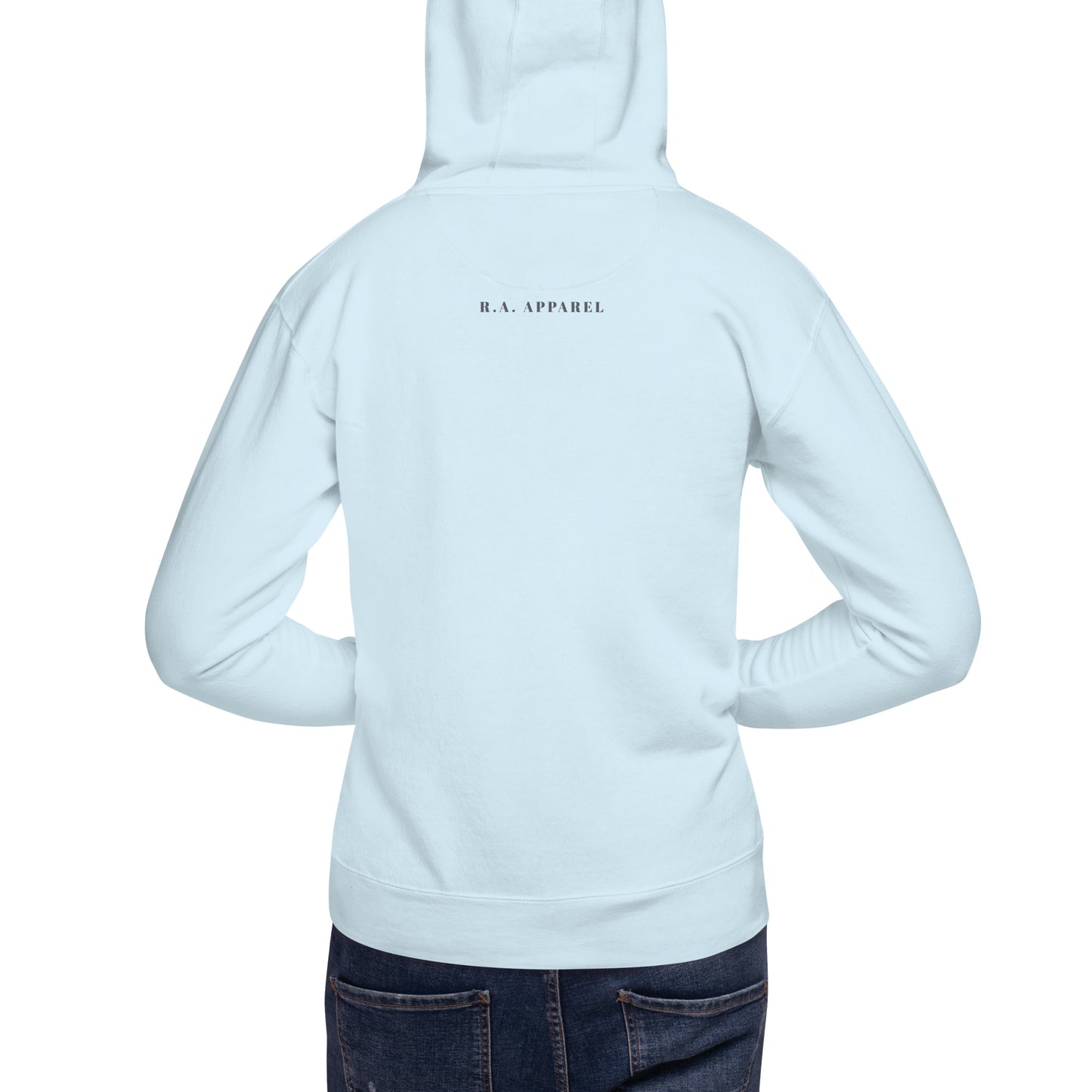 Fortitude Hoodie - Left Placement product image 20 in Vintage Black, size M, with back view and left placement.