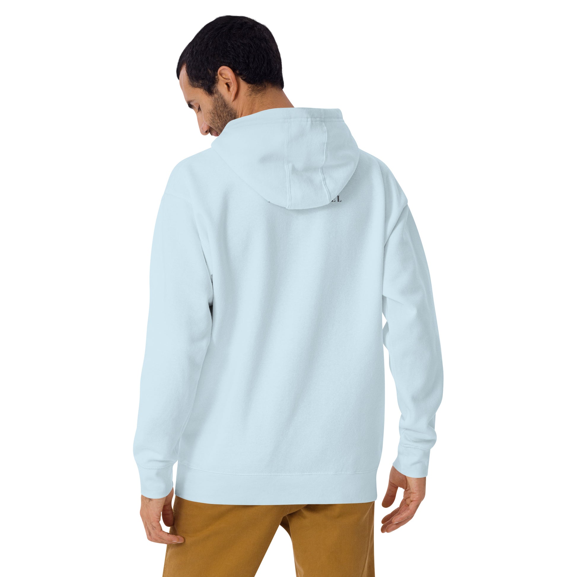 Marsborne Hoodie - Left Placement by R.A. Apparel, image 32, back view, Team Royal, size M, left placement.