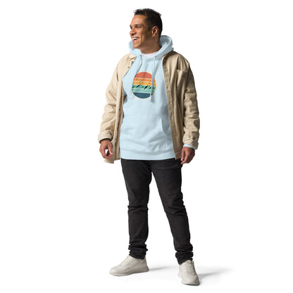 Summitline Hoodie - Left Placement by R.A. Apparel, image 21, front view, Charcoal Heather, size L, left placement.