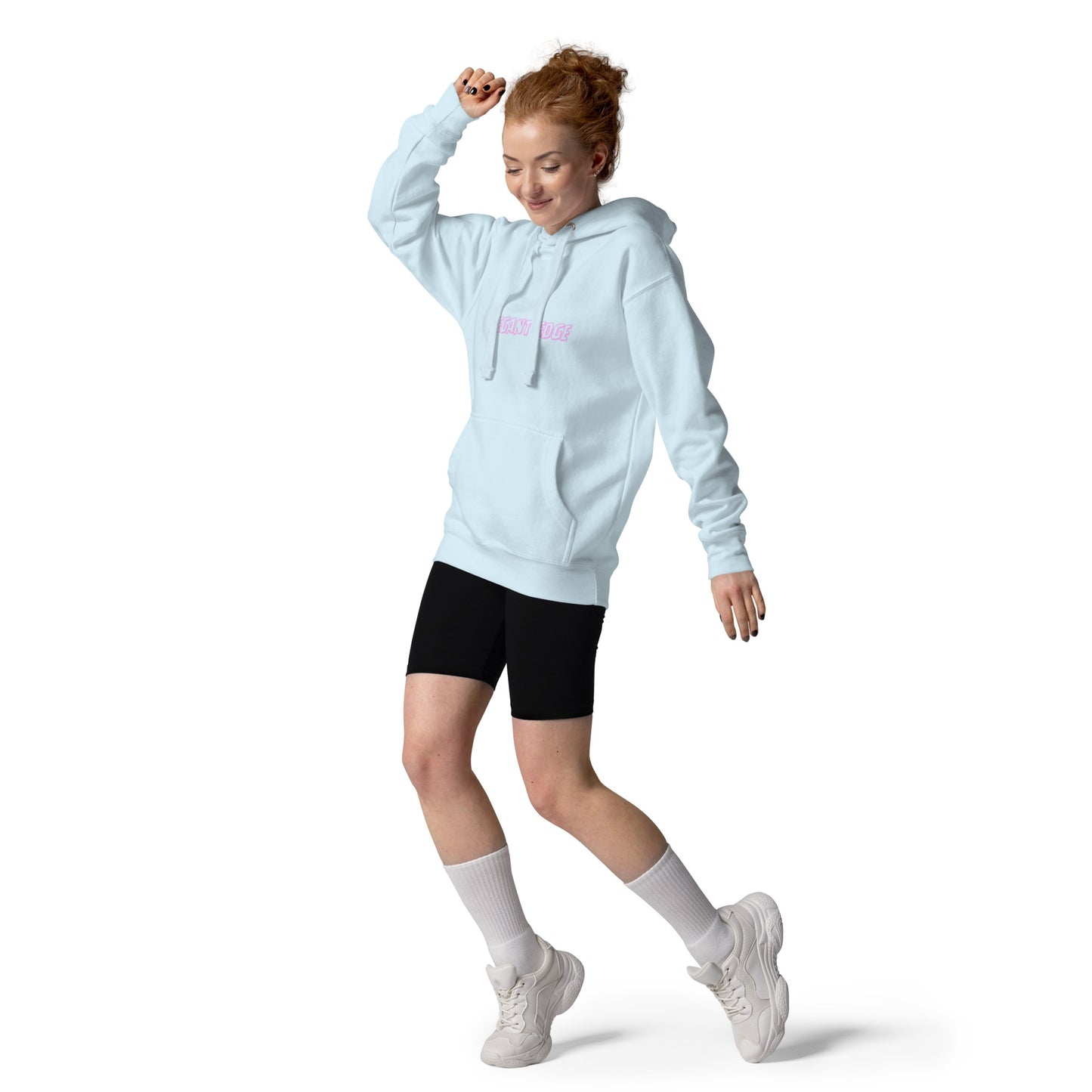 Noir Edge Hoodie - Left Placement image 21 in Charcoal Heather, size L, showing front view for the Elegant Edge design.