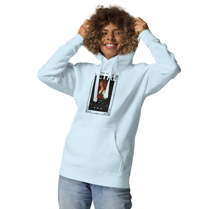 Petaline Hoodie - Left Placement 52 by R.A. Apparel, image 19, front view, Charcoal Heather, size S, left placement.