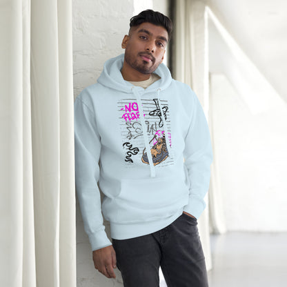 Fearless Hoodie - Left Placement by R.A. Apparel, image 21, front view, Vintage Black, size S, left placement.