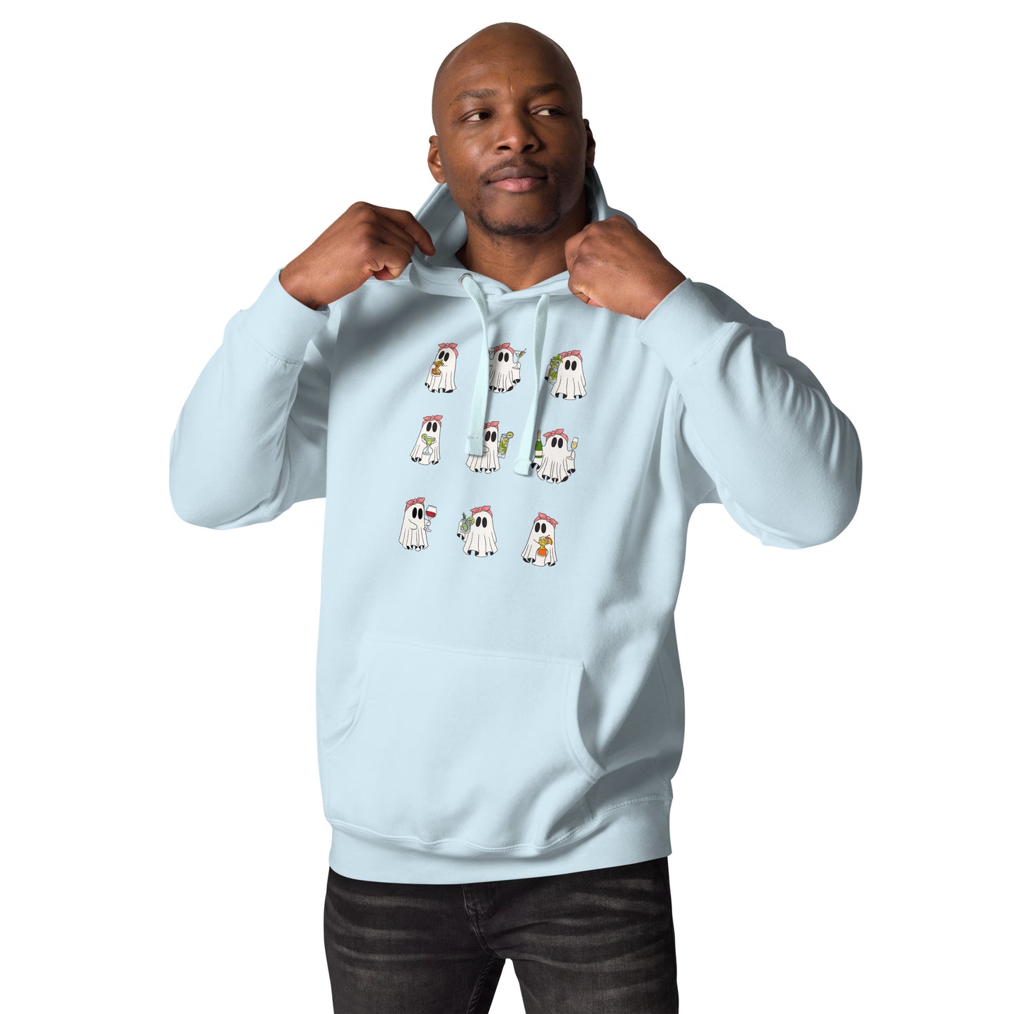 Image 21 of Team Royal Little Haunts Hoodie - Left Placement, size S, with Ghosties 1 artwork visible in front view.