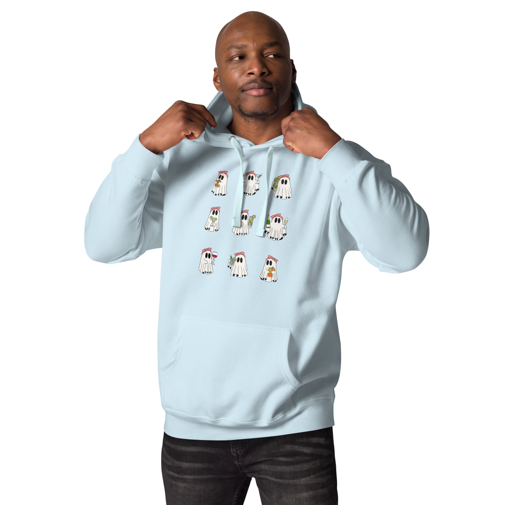 Image 21 of Team Royal Little Haunts Hoodie - Left Placement, size S, with Ghosties 1 artwork visible in front view.