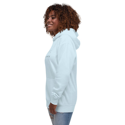 Growthline Hoodie - Left Placement image 43 in Dusty Rose, size L, showing front view, left-side angle for the Growth design.