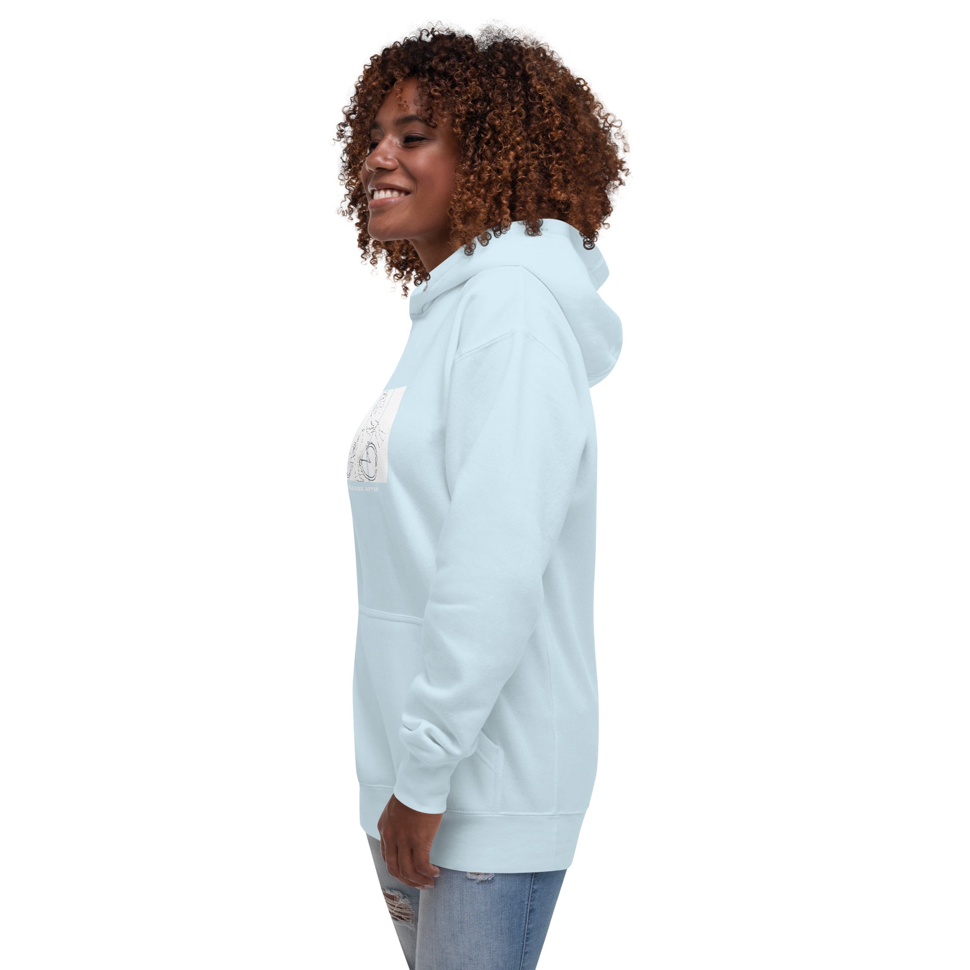 Ever After Hoodie - Left Placement product image 43 in Military Green, size S, with front view, left-side angle and left placement.