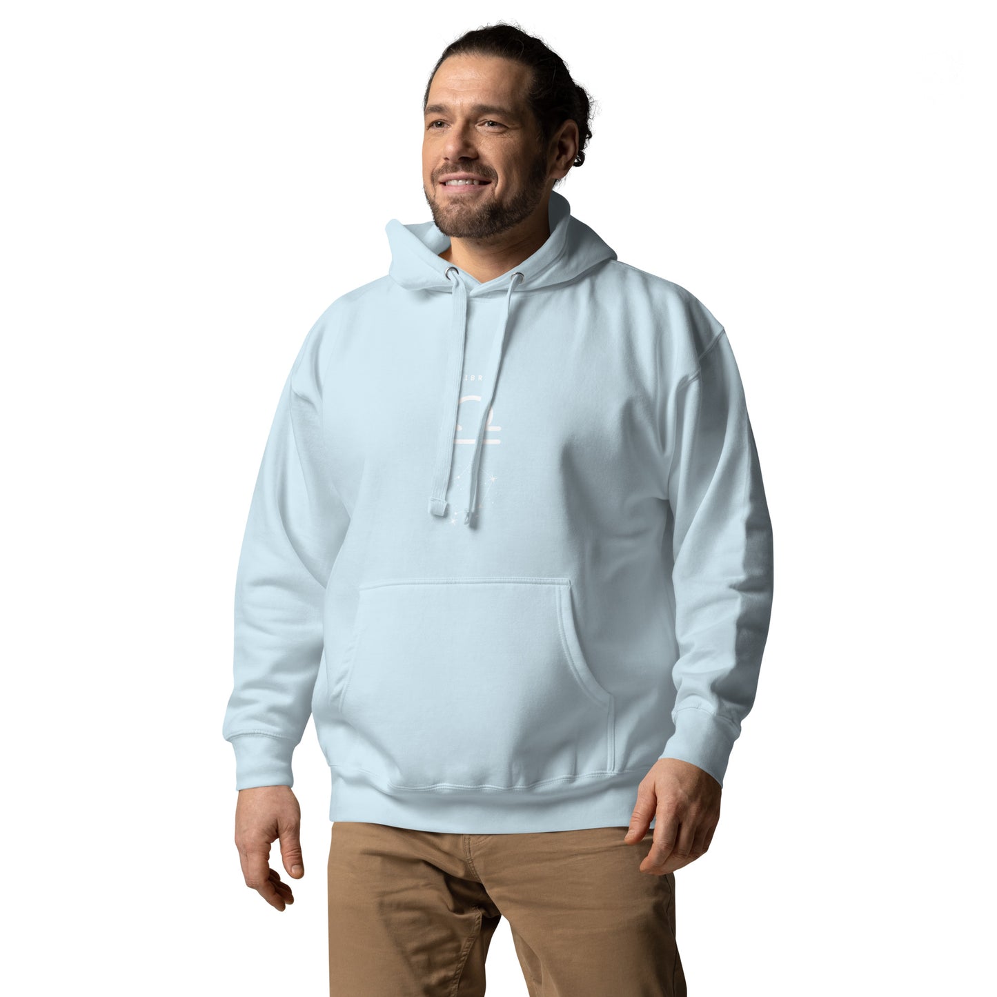 Balance Court Hoodie - Left Placement image 59 in Team Gold, size L, showing front view, left-side angle for the Libra design.