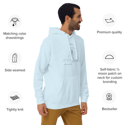 After Five Hoodie - Left Placement image 14 in selected colour, showing front view, right-side angle for the 5 O'Clock design.