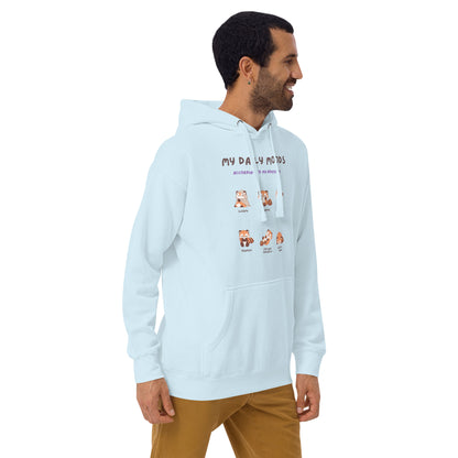 Mood Diary Hoodie - Left Placement image 44: Dusty Rose version, size XL with front view, right-side angle of the My Daily Moods range.
