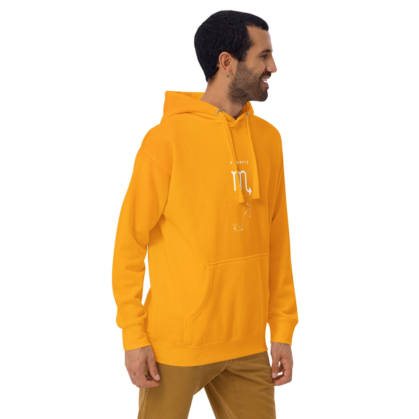 Sabletide Hoodie - Left Placement by R.A. Apparel, image 59, front view, right-side angle, Dusty Rose, size XL, left placement.